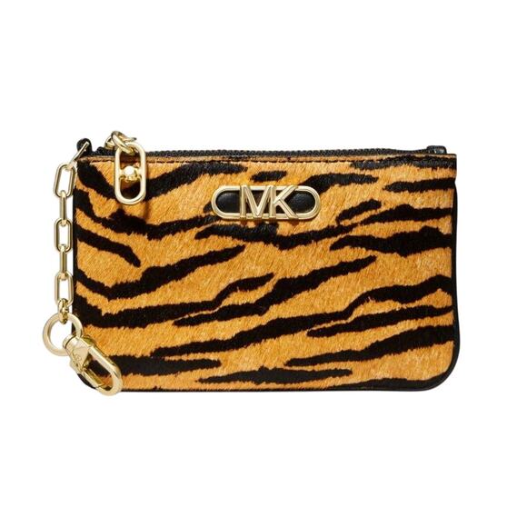 MICHAEL KORS Animal Print Calf Hair Parker Key Card Holder - Picture 1 of 5